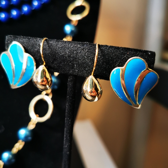 Lot of Jewelry, Trinket Dish, and Trinket ~ 8 Pieces ~ I'm Blue - Picture 5 of 16